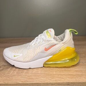 Nike Air Max 270 Women’s Sneakers White Yellow Strike | Size 7.5 | DV2184-100